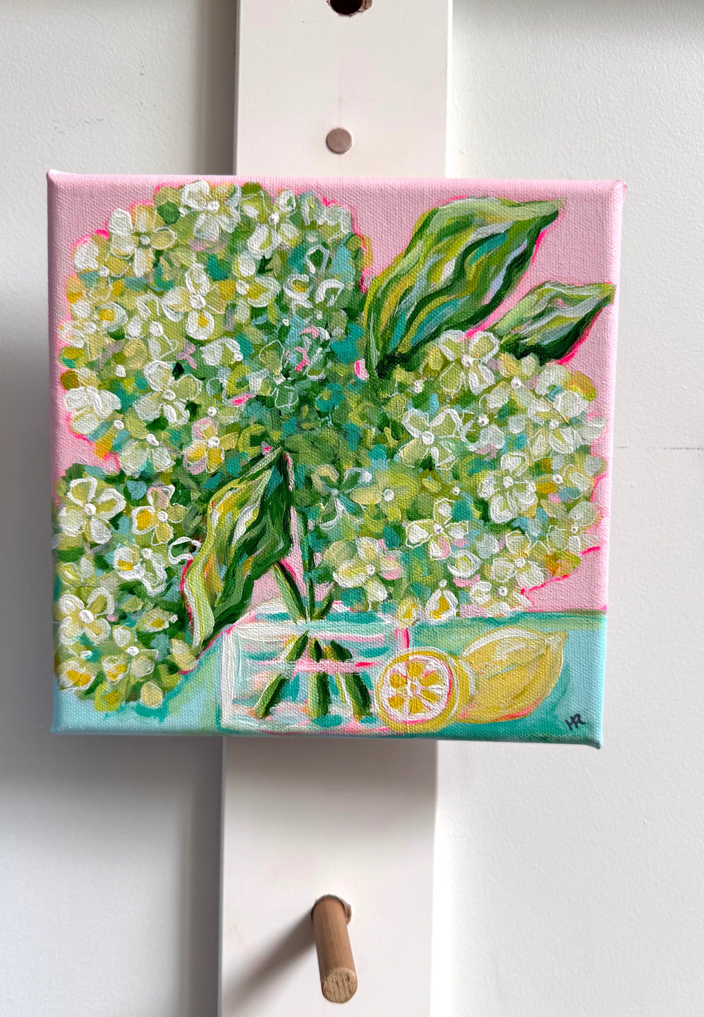 Pink Lemonade 8”x8” Painting