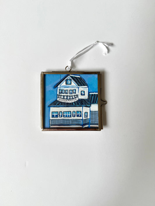 Glass framed ornament