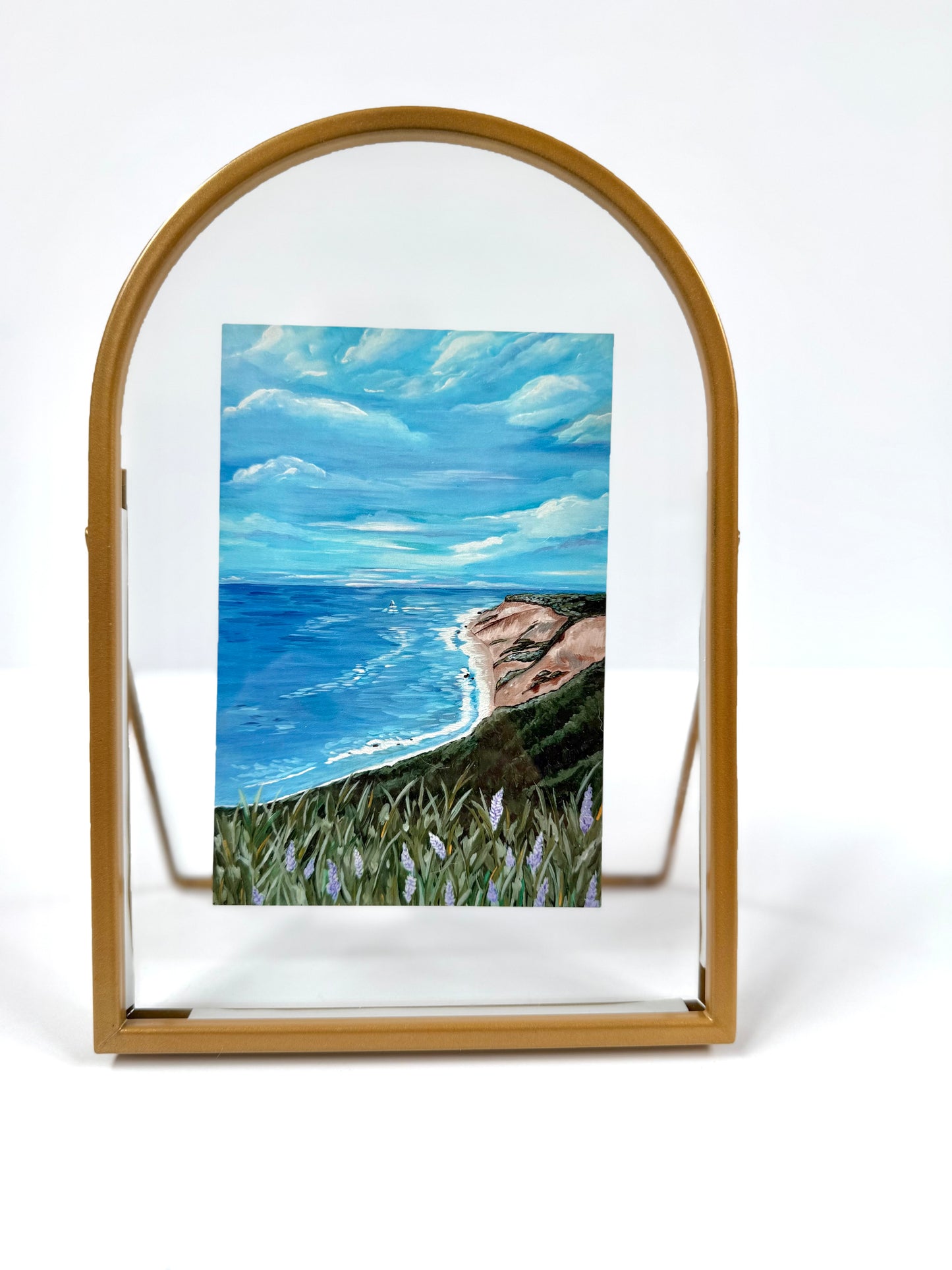 4"x6" Gold framed Wildflower View Print