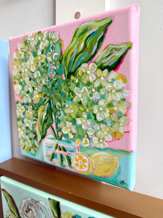 Pink Lemonade 8”x8” Painting