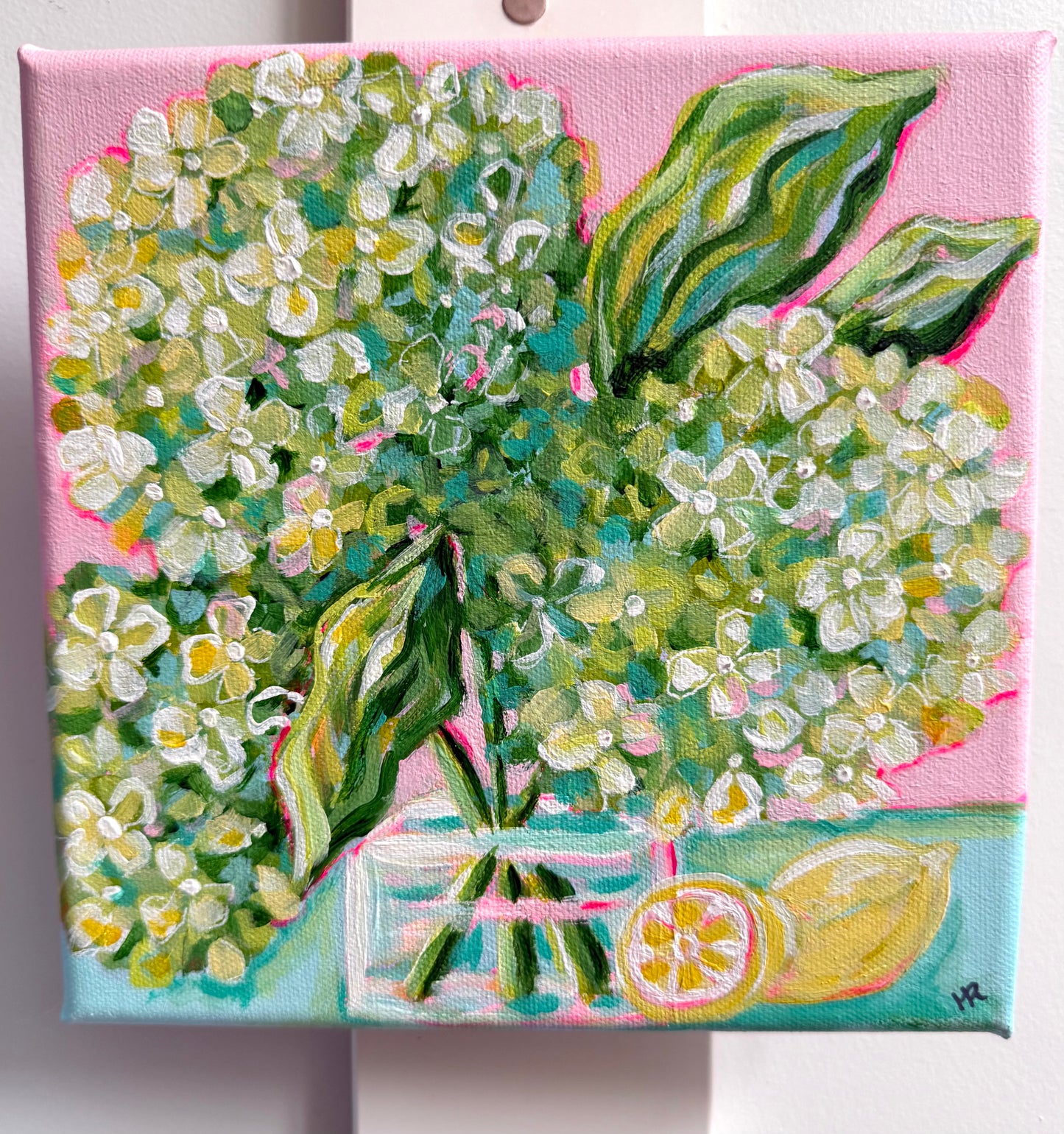 Pink Lemonade 8”x8” Painting