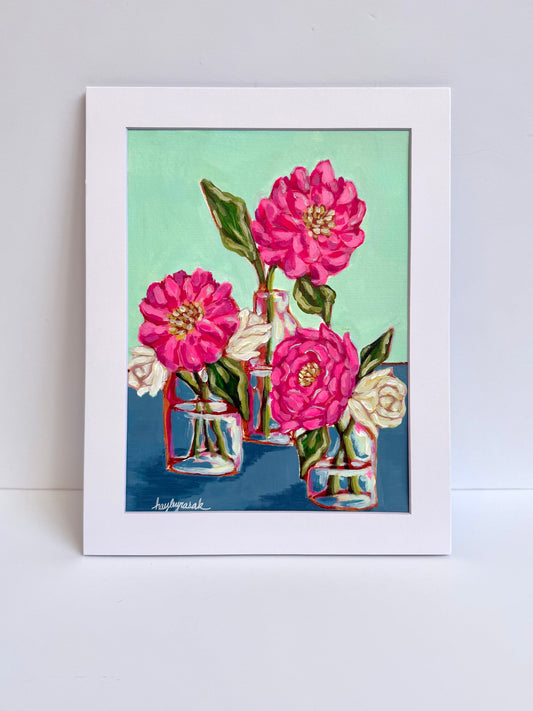Pretty in Pink 9”x12” Original on paper