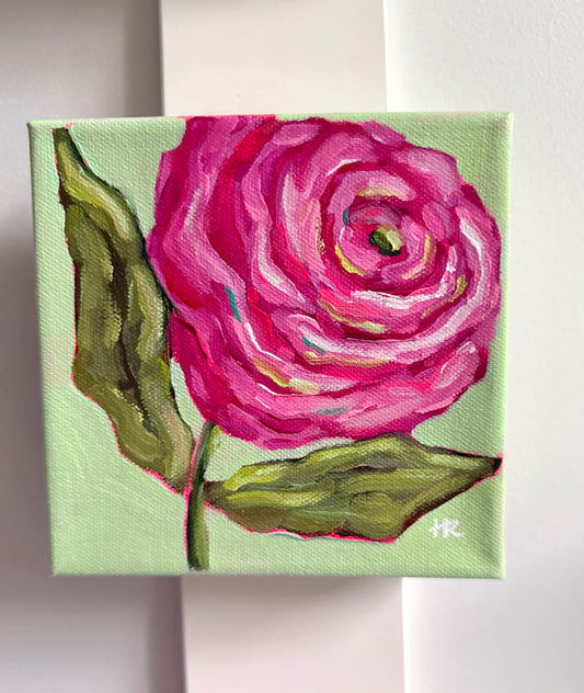 Pink Rose 6”x6”