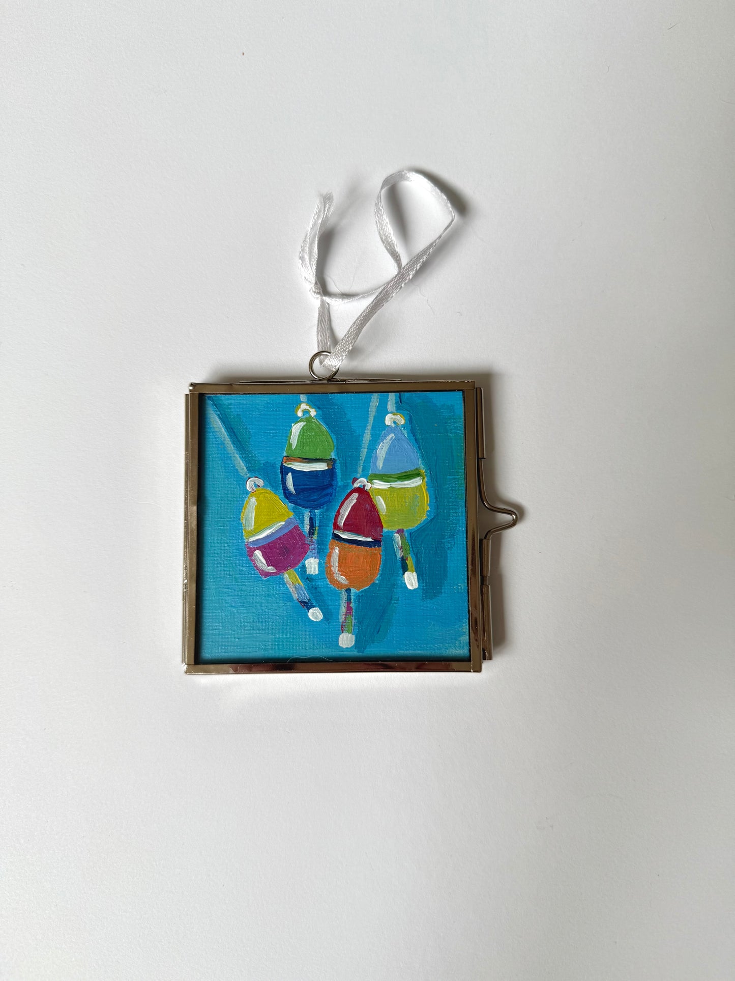 Colorful glass framed Buoys (square)
