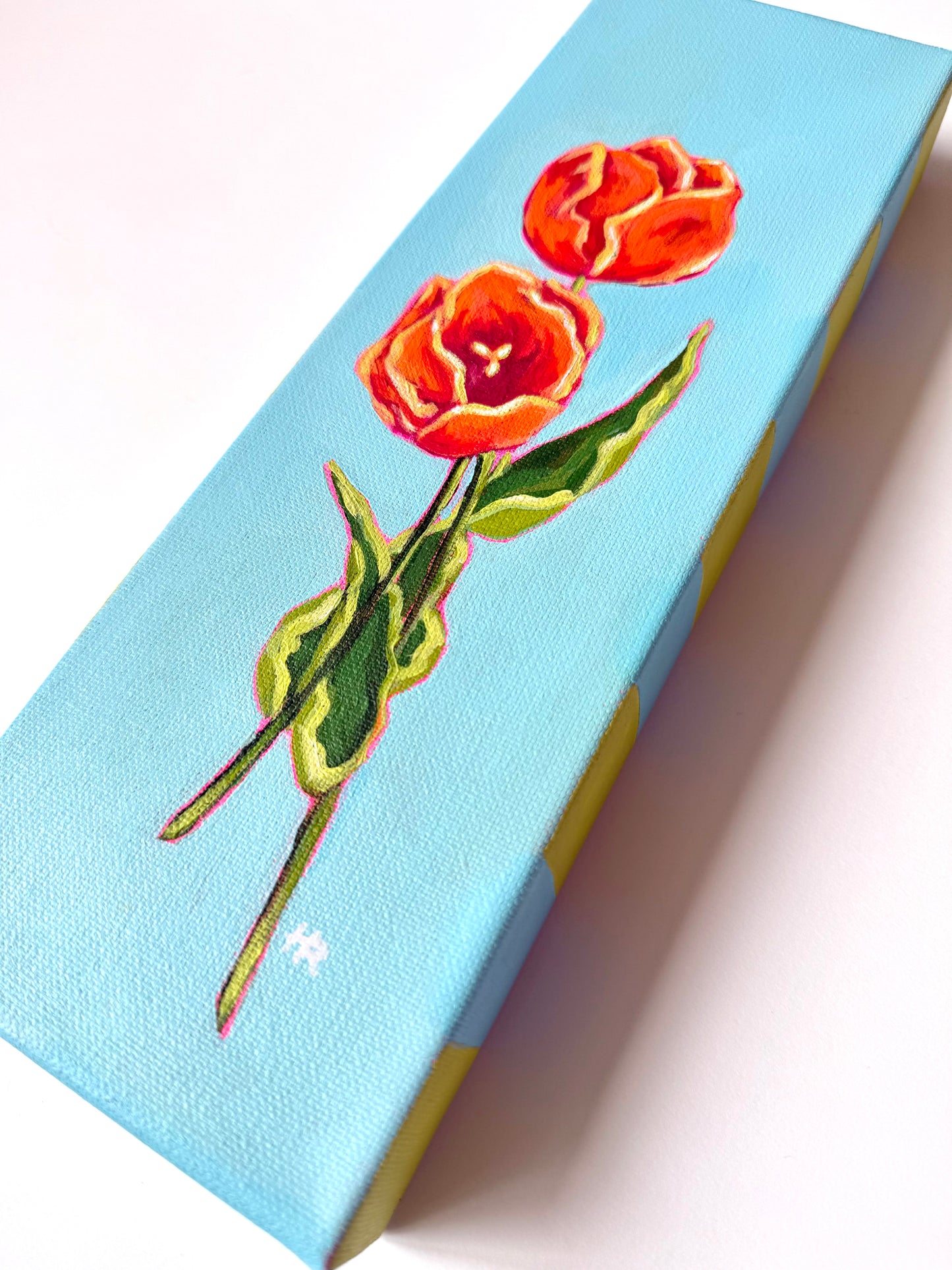 Orange Tulips 4”x 12” Painting