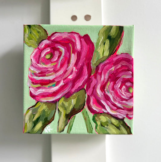 Twin roses 6” x6”
