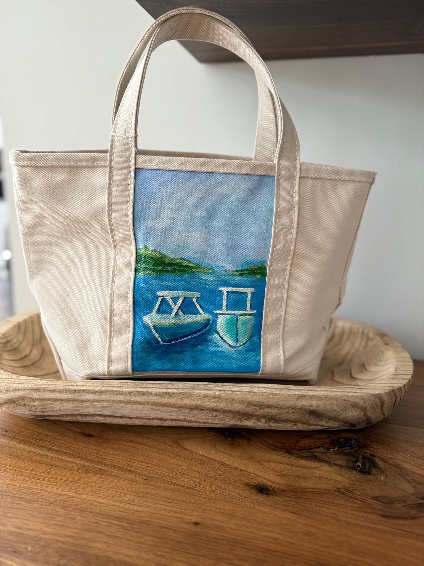 (Blue Boats) LL Bean Boat and Tote